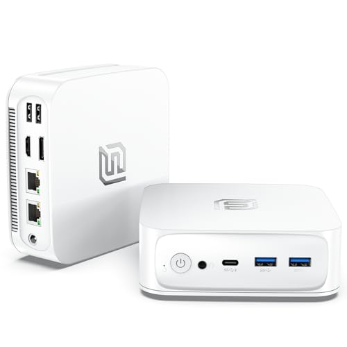 NAIKLULU 2025 Mini PC N95 (1,0 a 3,4 GHz), 16GB RAM 512GB SSD Mini Ordenador, Micro Desktop Computer PC Sobremesa Soporta Pantallas 4K/Win 11 Pro/Tipo-C/USB 3.2/RJ45(Gigabit Ethernet)
