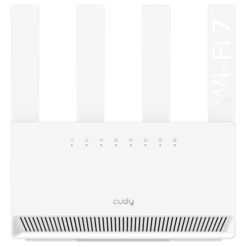 Cudy Router Wi-Fi 7 de banda dupla BE3600, 4 portas Gigabit, 2,0 GHz Quad Core, 4 antenas, VPN clientes e servidor, Cudy App, controlo em nuvem, WR3600E
