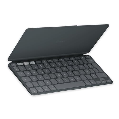 Logitech Keys-To-Go 2, teclado sem fios portátil para iPad com tampa integrada, estilizada, para iPad, iPhone, Mac e Apple TV, para alternar facilmente entre dispositivos, QWERTY ESP - grafite