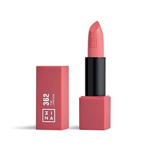 3INA MAKEUP - The Lipstick 362 - rosa - batom rosa cremoso - barra de lábios mate com vitamina E e manteiga de karité de alta pigmentação com cheiro de baunilha - Vegan - Cruelty Free