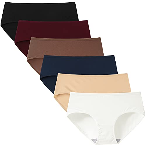 INNERSY Cuecas de mulher, de algodão, culottes sensuais e confortáveis, roupa interior, pack de 6 unidades