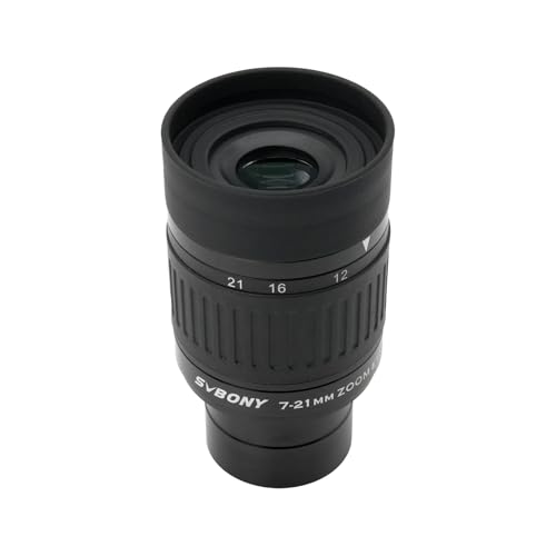 Svbony SV135 Oculaire de Télescope, Oculaire Zoom de 1,25'', 7-21 mm, devido ao tecido, 52 graus FOV, Objectif de Télescope FMC 5 Eléments 3 groupes, acessos de telescópio d'observation astronomique