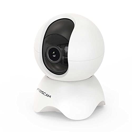 Foscam X5 - Câmara de vigilância (5 Mpx, Wi-Fi, inclinável e giratória), branco, 83 x 76 x 114 mm