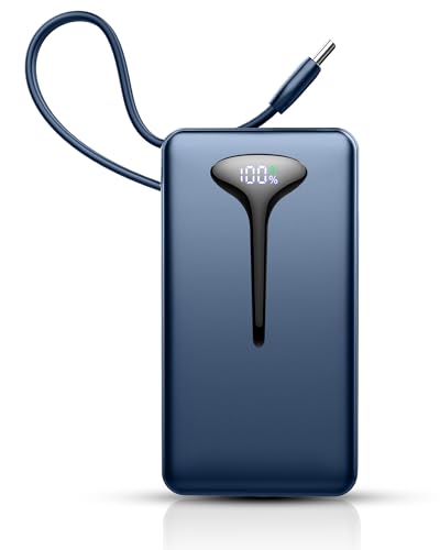Bateria portátil 22,5 W 10000 mAh Power Bank, USB C in/Output carregamento rápido 3-Output mini bateria pack carregador compatível com iPhone Samsung