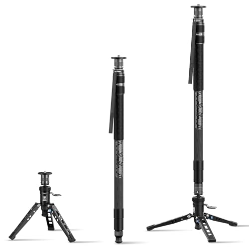 Monopie SIRUI SVM-165P Rapid System em carbono com pedal integrado | 165 cm, ajuste rápido, ultra portátil 1,52 kg e suporte 10 kg