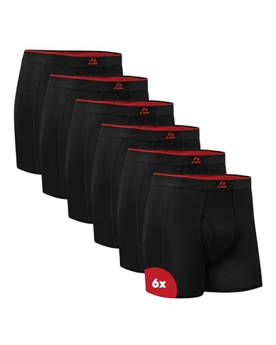 DANISH ENDURANCE Cuecas homem boxer de bambu, com ou sem bolso, macias e elásticas, 6 pacotes - boxers para homem, roupa interior