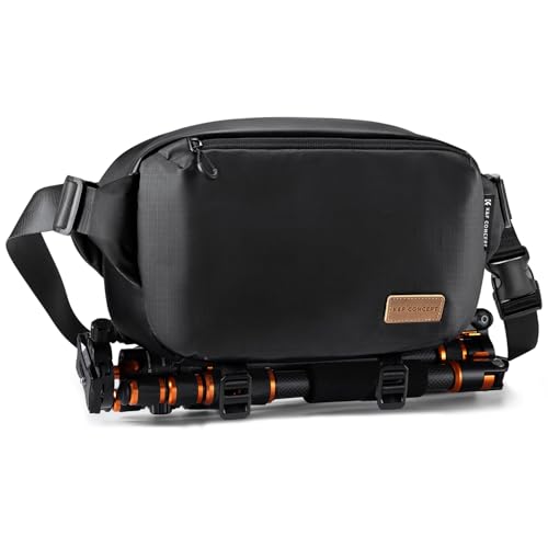 K&F Concept Bolsa capa câmara flex, bolsa para câmara Sling câmera, bolsa de tiracolo câmara impermeável resistente, mochila pequena para câmara SLR DSLR