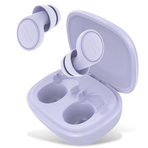 Tampões para os ouvidos, tampões de ouvido cancelamento de ruído reutilizáveis com 7 pares de almofadas de silicone, tampões para dormir para estudar, concentrar, viajar e assistir a concertos