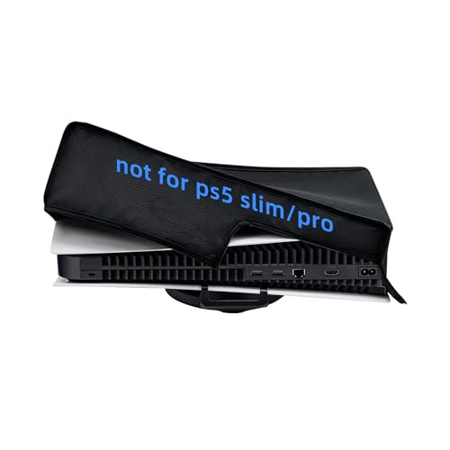 Tolesum Capa protetora horizontal para PS5, capa antipoeira para PS5 edição digital / consolas ultra HD – não para PS5 Slim/Pro-preto