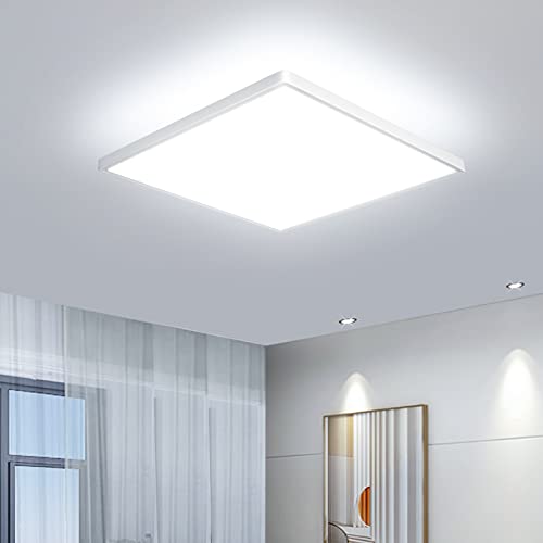 OTREN Candeeiro de teto LED, teto quadrado 6500 K, IP44 luz de teto moderna para quarto infantil casa de banho cozinha sala de estar, 23 cm 1800 LM