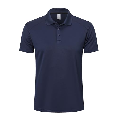 ZENGVEE Polo Uomo Manica curta desportiva golfe ténis t-shirt assunto rápido e respirável