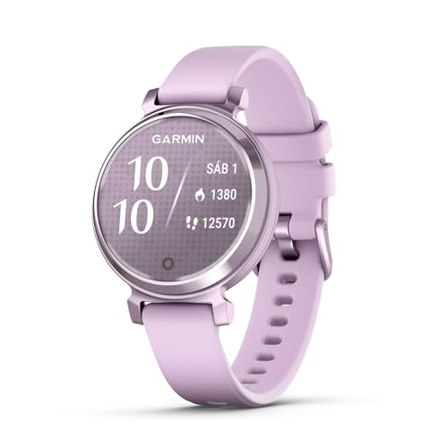 Garmin Lily 2, relógio inteligente, design elegante, dados de saúde e forma física, ecrã tátil, notificações inteligentes, automonomia até 5 dias, lilás