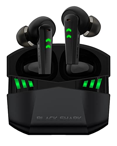 Black Shark Auriculares sem fios com latência ultra baixa de 35 ms, com som premium, Bluetooth 5.2, 4 microfones hiperclaros, resistente à água IPX5