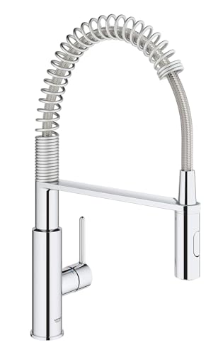GROHE Get Swift - Torneira de cozinha (cano alto removível, forma em C, rotação de 360°, menor consumo de água), crómio, 30361000