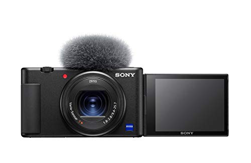 Sony ZV-1 - Câmara compacta premium ZV1AB.CE3 carregador incluído (sensor de tipo 1,0, lente F1,8-2,8 de 24 a 70 mm, vídeo 4K, foco automático de olhos, ecrã inclinável, para fotos e vídeos)