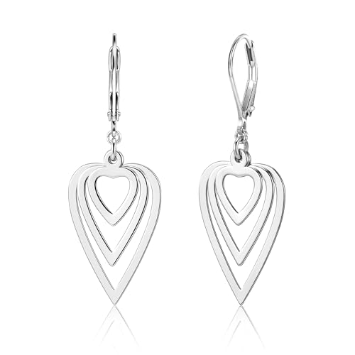 ALEXCRAFT Brincos mulher prata compridos, brincos pendentes pérolas prata 925, elegante, leves, hipoalergénicos, para festa, banquete, presentes de joalharia