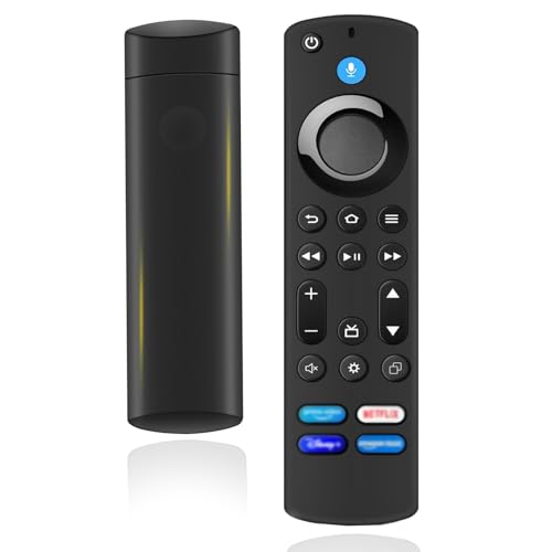 Controlo remoto por voz (4 Gen) adequado para Smart TV S-Tick 2nd Gen e 3rd Gen, Lite, 4K e 4K MAX, Cube 2nd Gen/3 Gen, com Bluetooth e 4 botões de atalho