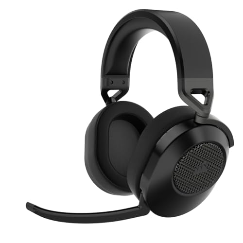 Corsair HS65 WIRELESS Auriculares para jogos multiplataforma com Bluetooth - Dolby 7.1 Som envolvente - microfone omnidirecional - iCUE - PC, Mac, PS5, PS4, Nintendo Switch, telemóvel - carbono