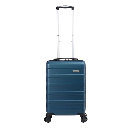 Cabin Max Anode mala de cabine 55 x 35 x 25 Trolley leve de concha dura, fechadura integrada, Air France, KLM, ITA, Transavia -44 L, Mar Infinito, carry on