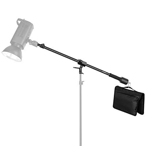 NEEWER Braço de tripé, 89 a 155 cm com contrapeso de 1,5 kg e saco de areia, parafuso de 1/4 polegadas, compatível com Softbox, luz de estudo, flash, guarda-chuva, anel de luz, carga máxima: 5 kg