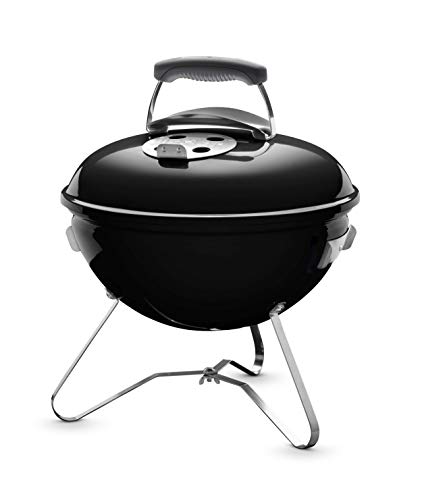 Weber Smokey Joe original churrasqueira a carvão, superfície da grelha Ø 37 cm, churrasqueira portátil, churrasqueira com tampa e balde esmaltados em porcelana - preto (1111004)