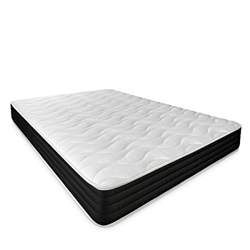 DUÉRMETE ONLINE - Colchão viscoelástico Pocket Visco reversível (rosto inverno e verão) firmeza-dureza média alta, espessura de 20 cm, anti-ácaros, anti-bacarias e hipoalergénico, 90 x 190