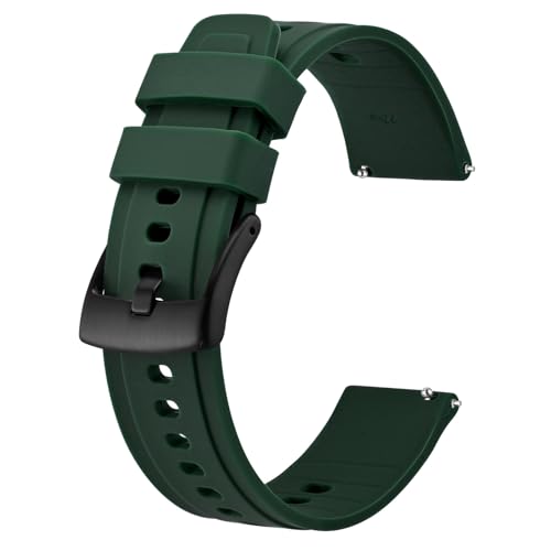 BISONSTRAP Flexível correia de silicone 18 mm 20 mm 22 mm 24 mm, correia de relógio borracha de libertação rápida para homem e mulher