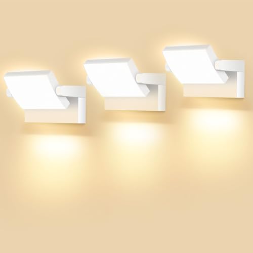 GXXG 3 peças 40 W candeeiro de parede 4000 LM rotação holofote LED exterior branco caldo 3000 K aplique parede exterior interior IP65 impermeável