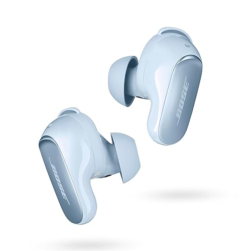 Bose QuietComfort Ultra Earbuds, auriculares sem fios com cancelamento de ruído, Bluetooth, som espacial, auriculares de alta qualidade para praticar desporto, Moonstone azul - edição limitada