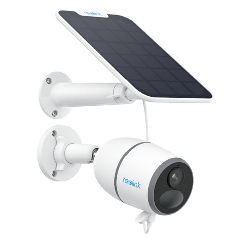 Reolink 4MP Câmara de vigilância 3G/4G Sim exterior com bateria, câmara solar 4G sem fios, detecção inteligente, visão noturna, armazenamento local e nuvem, funciona com Alexa, Go Plus painel solar