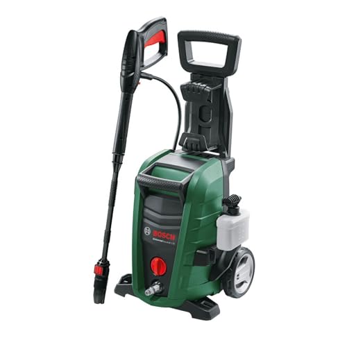 Bosch Hidrolavadora de alta pressão, com 2 bocais, filtro de água, pistola de alta pressão, mangueira, cabo de 5 m