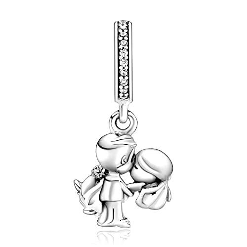 Annmors Love Mom Heart Charm Firefly Frog contas contas prata de lei 925 com zircônia cúbica compatível pulseira e europeu