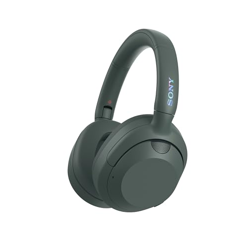 Sony ULT Wear, auriculares sem fios Bluetooth com ULT Power Sound, Ultimate Deep Bass, Noise Cancelling, qualidade de chamada nítida, autonomia da bateria de até 30H, iOS e Android, cinzento floresta