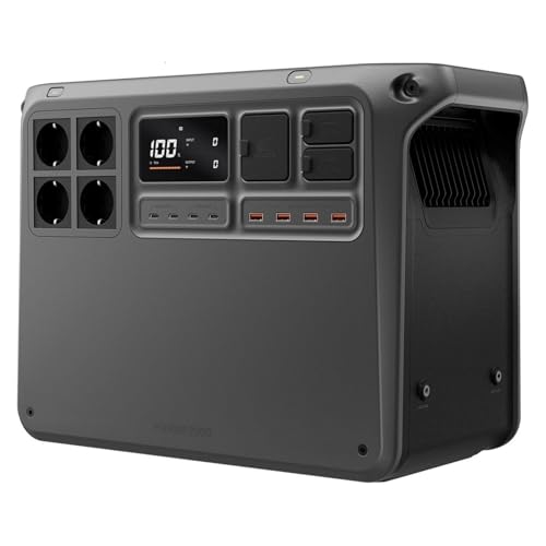 DJI Estação de energia portátil Power 2000, bateria LFP de 2048 Wh, tamanho compacto, saída estável de 3000 W, recarga de 0% a 80% em 45 min, gerador elétrico para campismo e autocaravanas