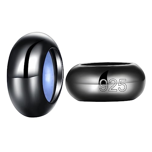 GW 2 Pcs Espaçadores contas 925 de prata de lei de borracha de Charm Stopper para pulseiras