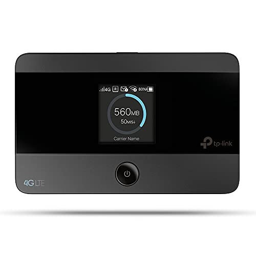 TP-Link M7350 - Router 4G (CAT4) Wi-Fi portátil, MiFi, ecrã colorido, 150 Mbps, bateria 2000 mAh (8h), conexão 10 dispositivos simultaneamente, fácil de instalar, cor preta