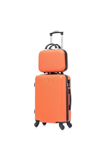 CELIMS - Malas leves aprovadas por mais de 100 companhias aéreas, para viajar com confiança, Laranja, Jogos de malas