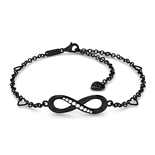 SERASAR Tobillera Premium para mujer | Plata de ley 925 | Baño de oro auténtico de 18 quilates | Largo ajustable | Cuatro colores | Estuche de joyería incluido