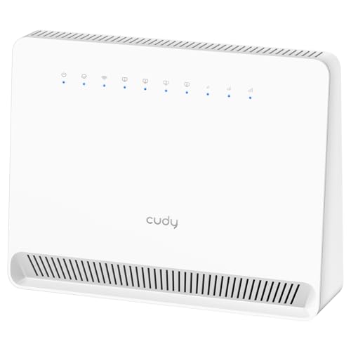 Cudy N300 WiFi modem router 4G LTE desbloqueado com ranhura para cartão SIM, Wi-Fi de 300 Mbps, Cat4, antenas internas de alto ganho, VPN, plug and play, LT400E
