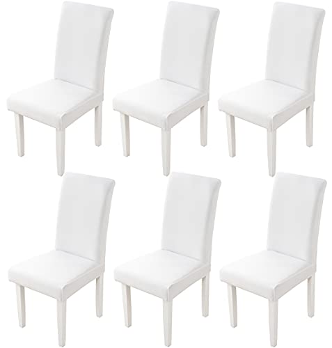 Layack Capas cadeiras de sala de jantar pack 6, capas ajustáveis para cadeiras, capas elásticas para cadeiras, capa protetora de cadeira lavável para casa, cozinha, restaurante, festa, casamento