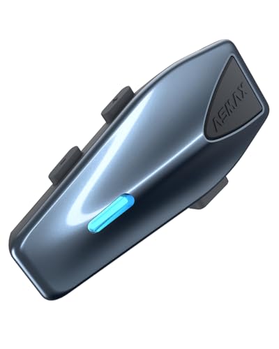 ASMAX Intercomunicador capacete Moto Bluetooth, 8 motociclistas Mesh Intercom, controlo de voz em espanhol, FM/carregamento rápido/cancelamento de ruído/emparelhamento universal/IPX7, individual - S1