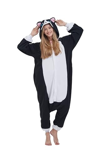 SimZoo Pijama de animais para adultos, roupa de dormir para disfarce de cosplay de animais para homens e mulheres, roupa de casa unissexo de uma peça