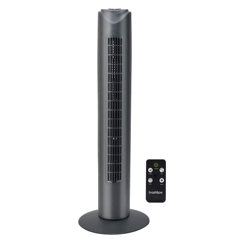 Bastilipo - SAGRES, vent. Torre, controlo remoto, cor cinza antracite, altura 82 cm, temp., 50W