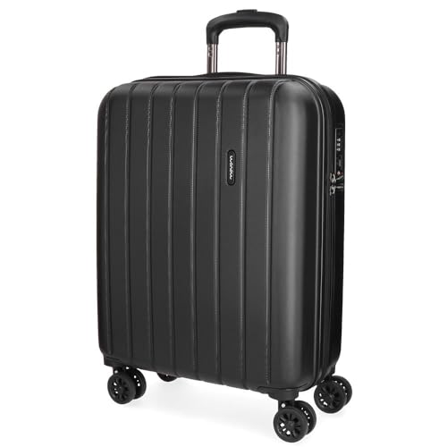 MOVOM Wood, mala de cabine, bagagem, interior com dois compartimentos, fabricado em ABS material resistente e leve, 4 rodas giratórias, fecho de combinação lateral, de Joumma Bags