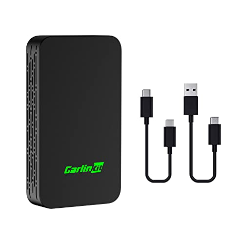 Carlinkit 5.0 CarPlay e Android Auto sem fios (2 em 1), para carros equipados com CarPlay e Android Auto (ano de fabricação: 2017 a 2024) 5 GHz WiFi, Auto Connect, atualização online