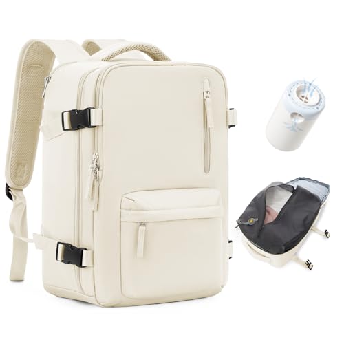 BJLFS Mochila viagem cabine avião 40 x 20 x 25 a vácuo bagagem de mão de grande capacidade com sistema de vácuo mochila de viagem portátil impermeável para homem e mulher com sistema de compressão