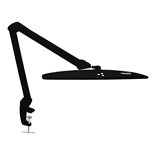 Neatfi Candeeiro de tarefa Elite HD XL com pinça, 1,600 lúmens, 84 LED SMD, 6500K, brilhante, função de atenuação não polar (No-CCT com braçadeira, preto, 58 cm)