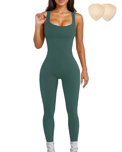 Merlvida Macacão desportivo mulher sem costura Jumpsuit sexy macacão ajustado elástico body overol macacões de uma só peça roupa desportiva ginásio fitness ioga