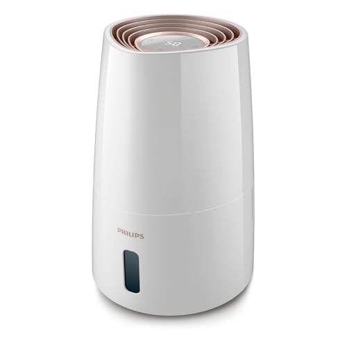Philips Série 3000 Humidificador de ar, humidificador de ambiente 45 m², NanoCloud, 3 velocidades, modo de sono, tanque 3L (HU3916/10)