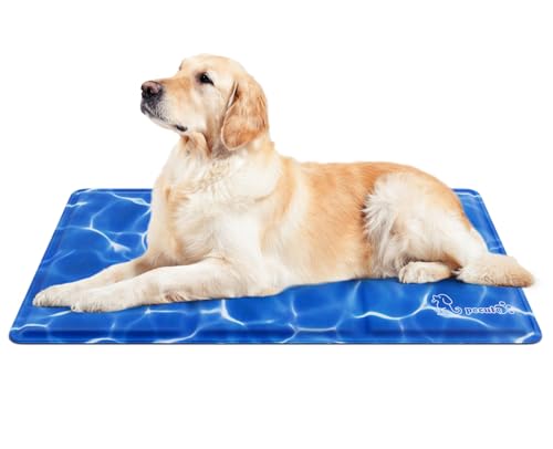 Pecute Manta tapete refrescante para cães e gatos, cama fria para cães e verão, 50 * 90 cm, animais de estimação padrão ondulado tapete auto-refrigeração - Pet Cooling Mat